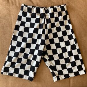 Checkerboard pattern bike lounge shorts